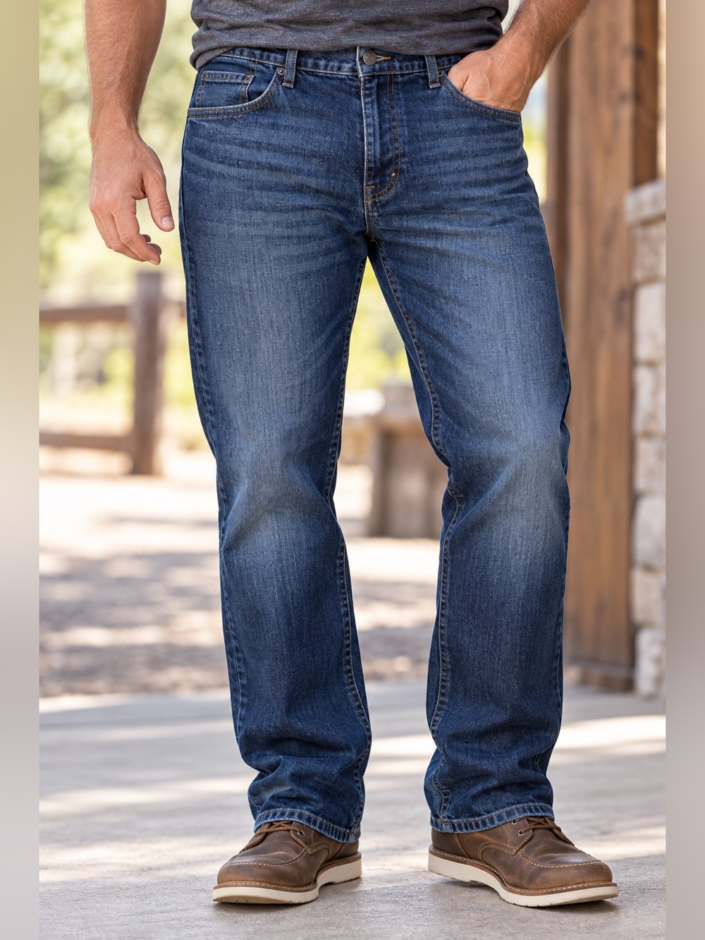 Levi’s Denizen 218 Straight Fit Men’s Jeans 40x32 Dark Blue Denim Stretch